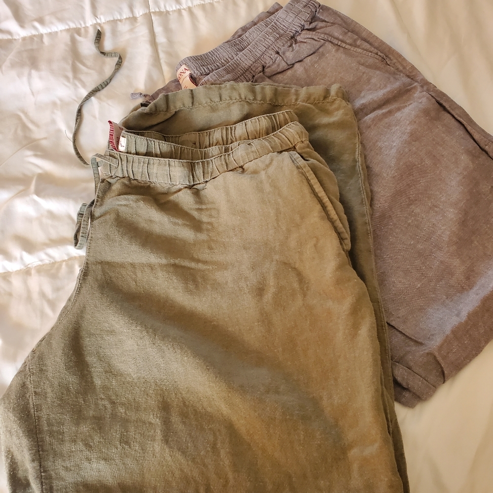 Linen drawstring pants